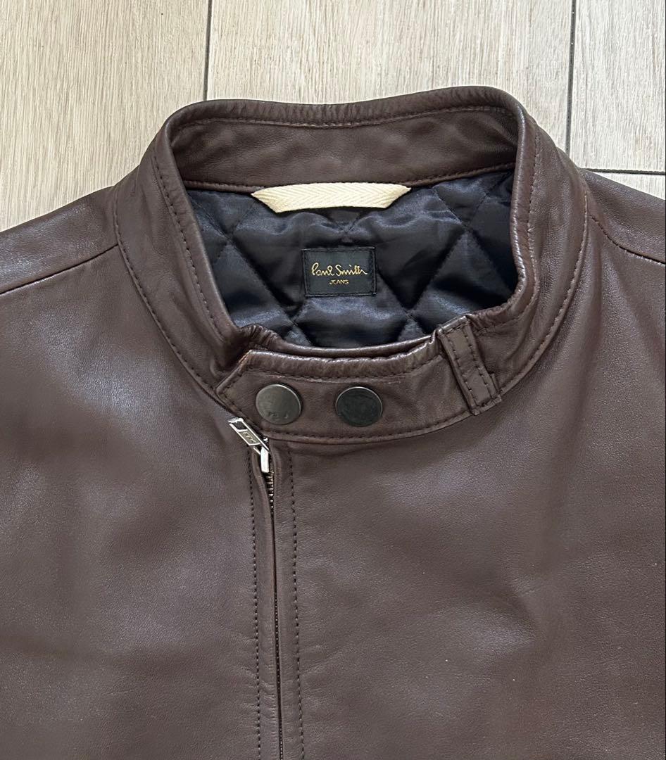 Paul Smith ダークブラウン シングルライダース　XL