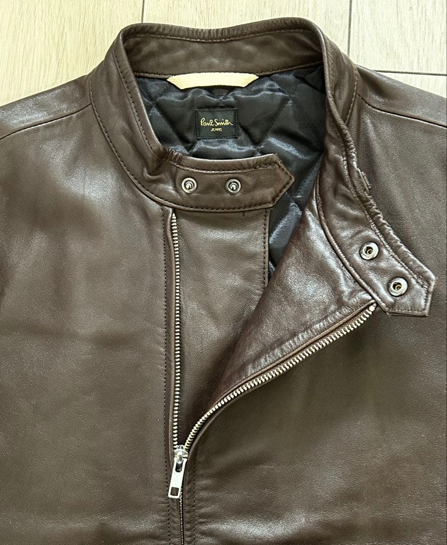 Paul Smith ダークブラウン シングルライダース　XL