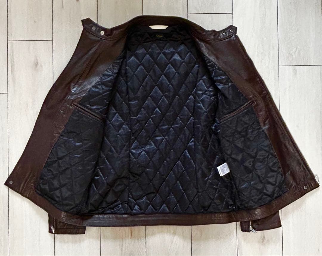 Paul Smith ダークブラウン シングルライダース　XL