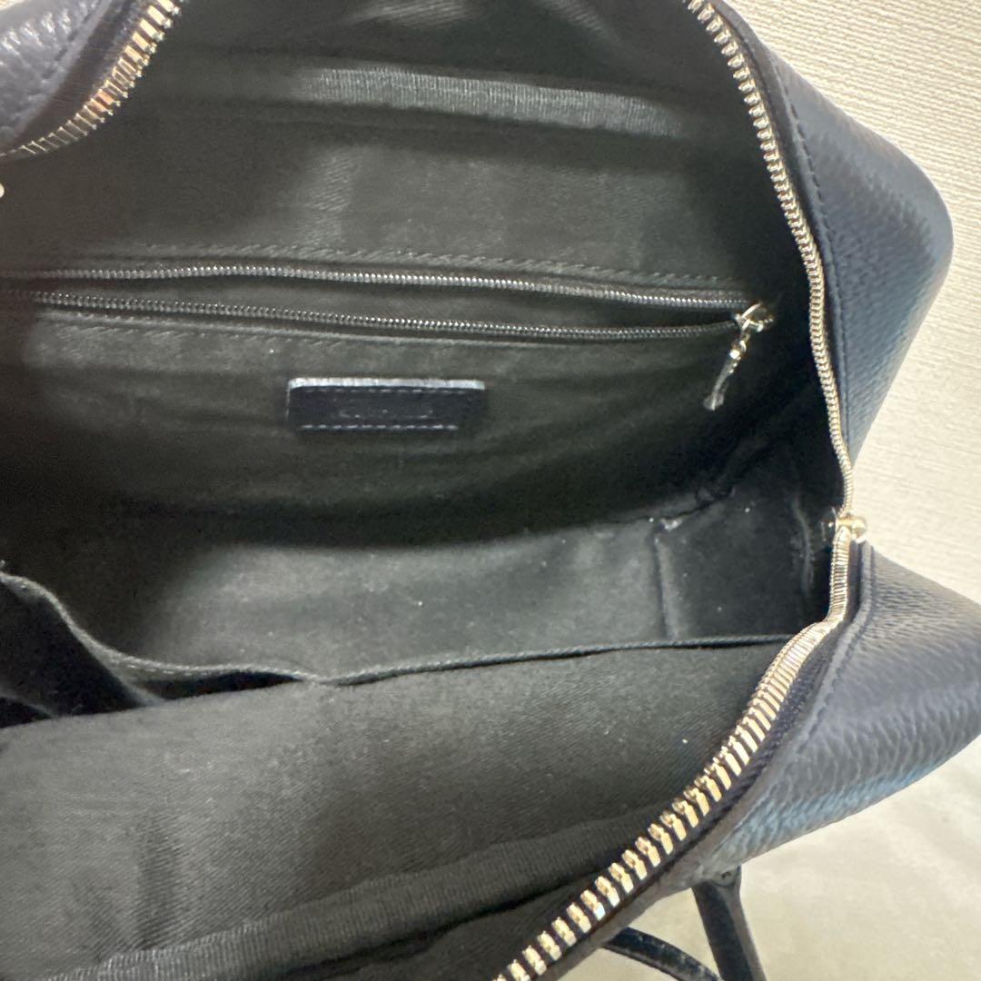 Rene ルネ 定番ハンドバッグ　ネイビー　ウォレット付き