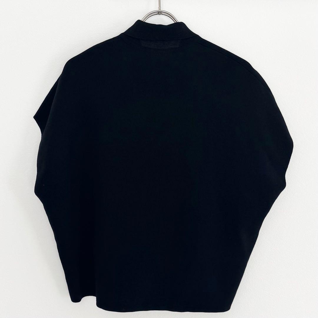 オーラリー AURALEEスリーブレスポロニット ブラック サイズ0美品