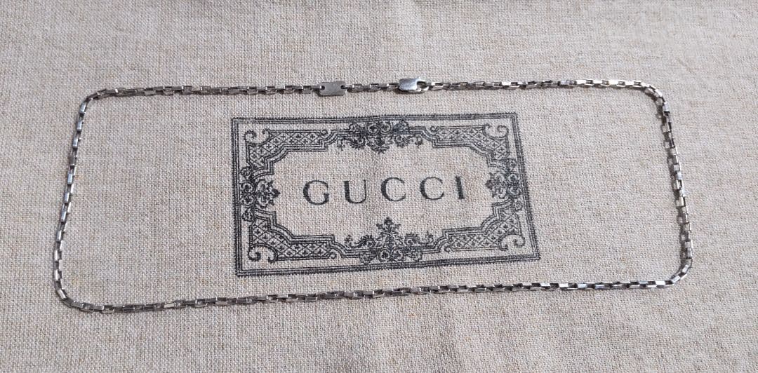 GUCCI グッチ ベネチアンチェーン ネックレス シルバー925 約50cm
