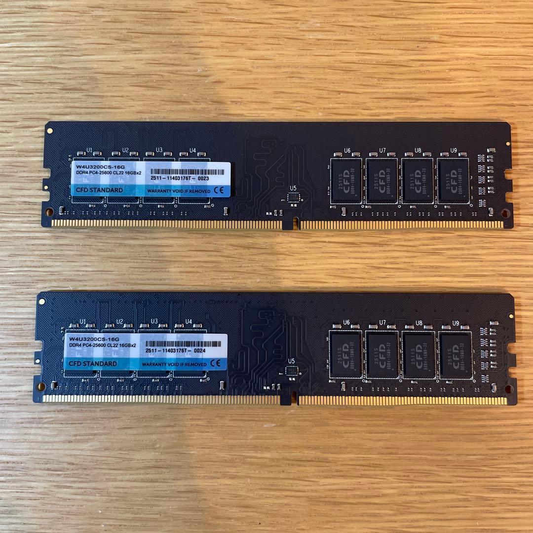 CFD DDR4-3200 メモリー 32GB(16GB✕2)