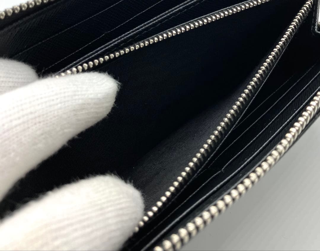 ⭐️ 美品 プラダ サフィアーノ トライアングル ラウンドファスナー 長財布