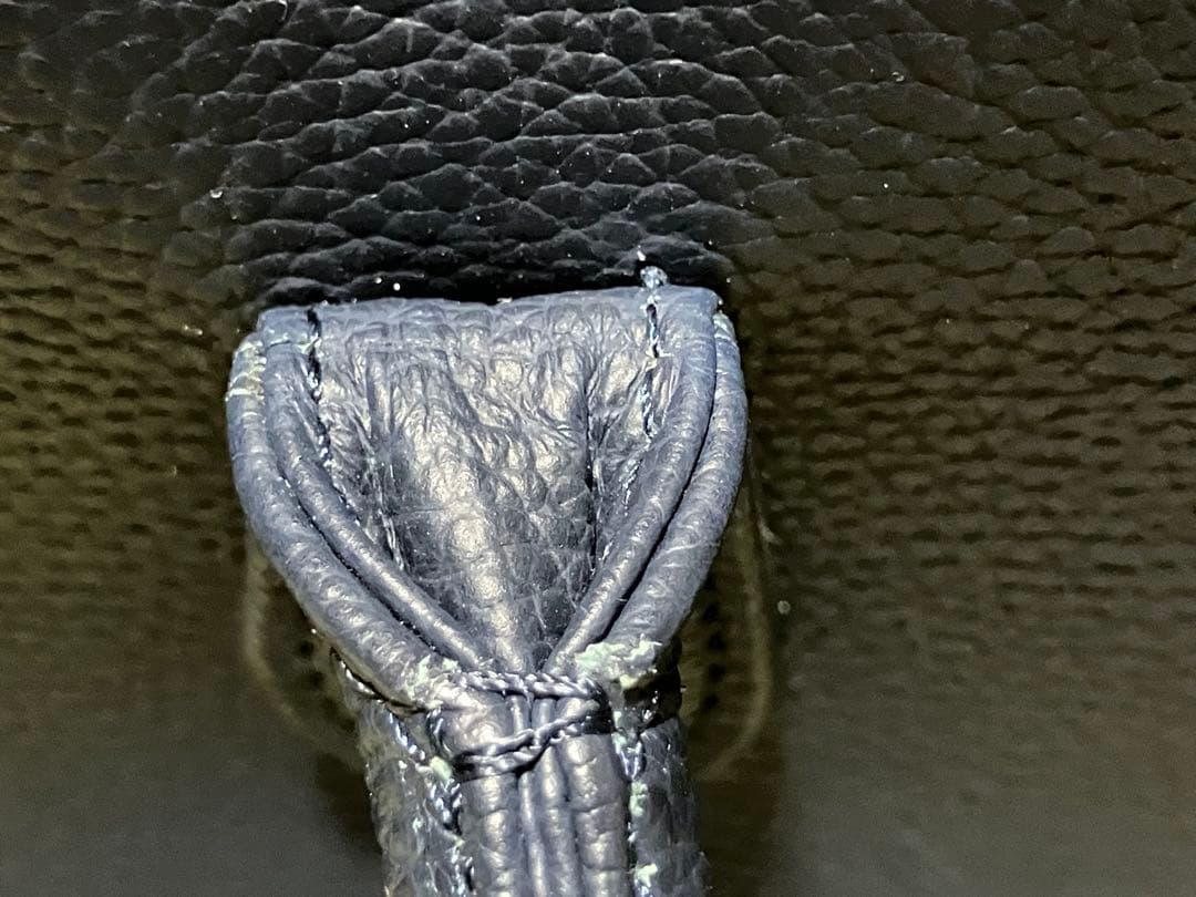 【美品】バーニーズニューヨーク ネイビー レザー トートバッグ