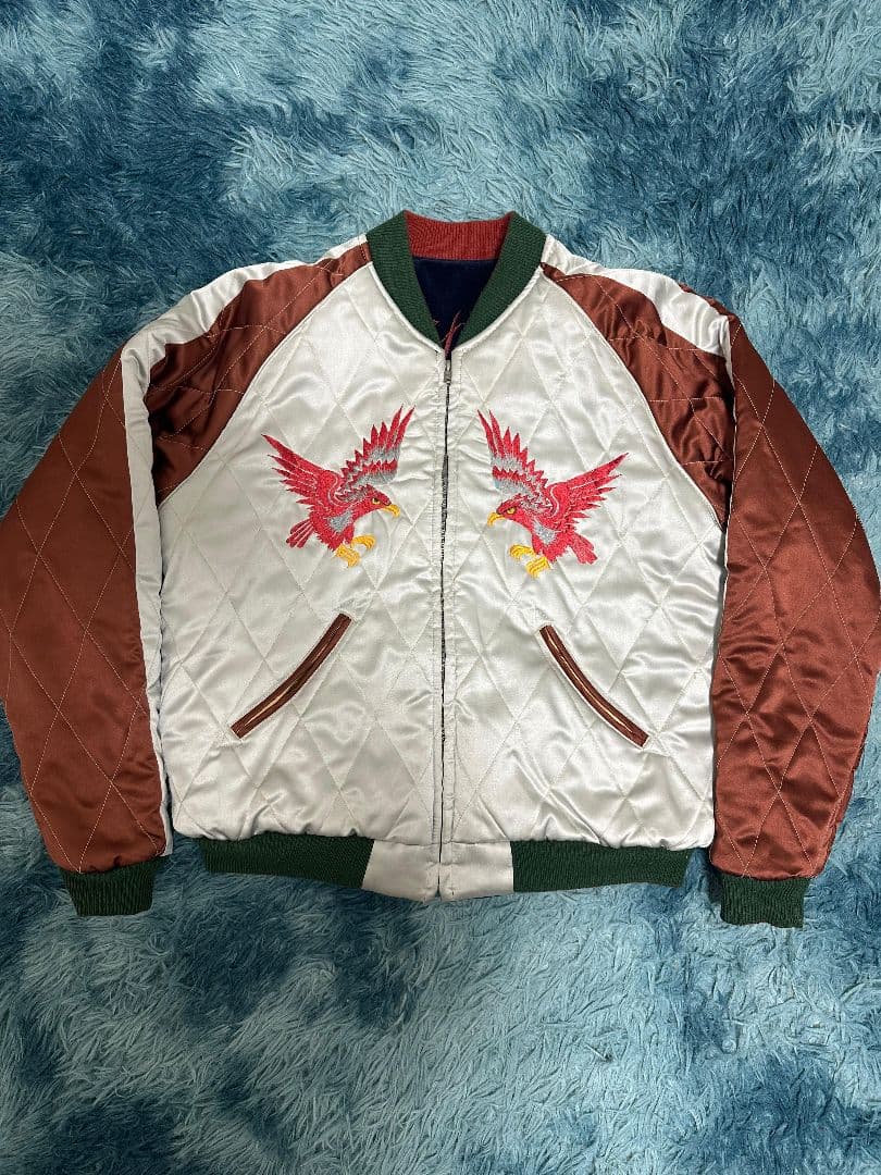 【激レア】90's 別珍 テーラー東洋 M品番 スカジャン 赤虎 赤龍 赤鷹