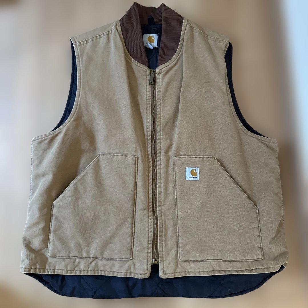 Carhartt ベージュ ベスト XL 美品