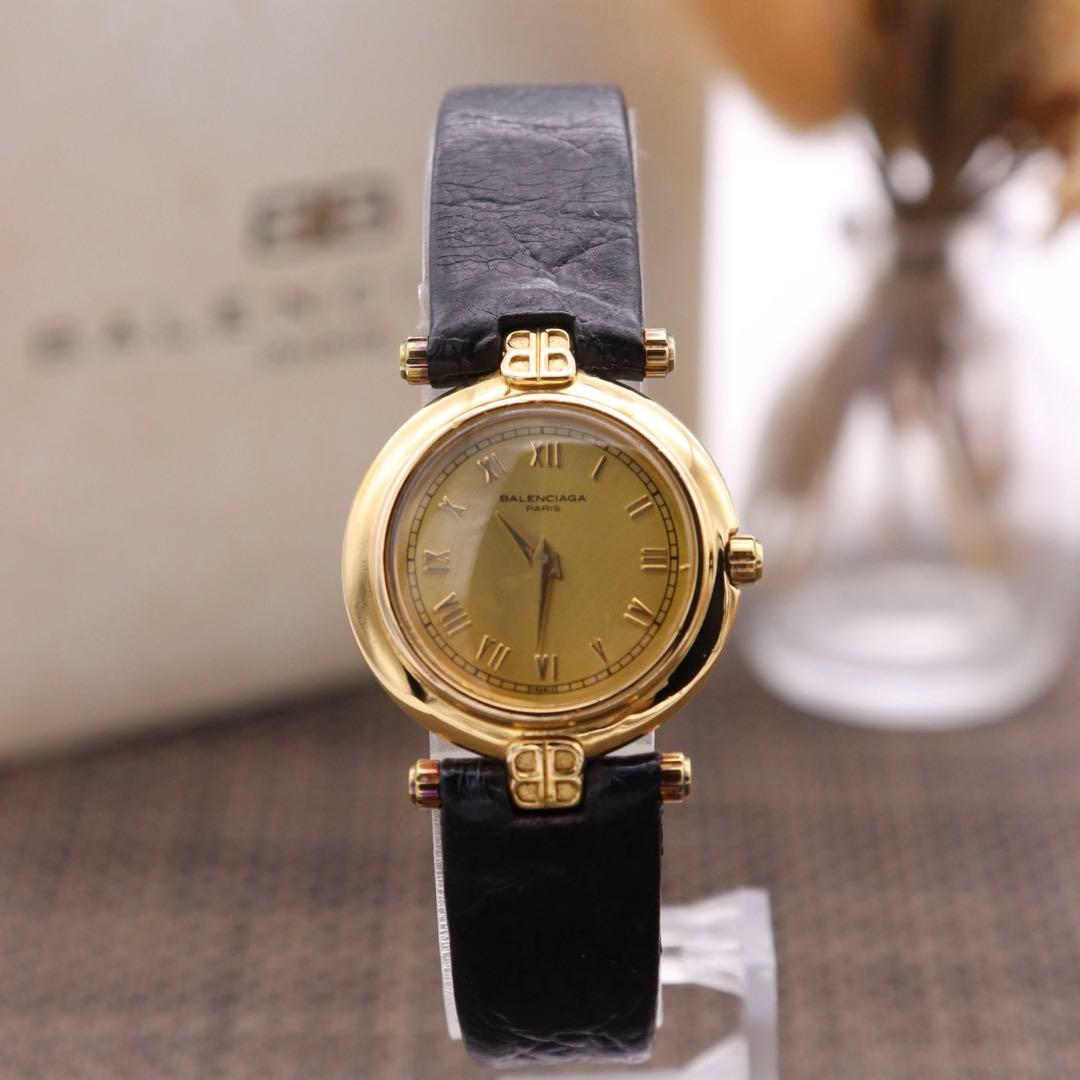 正規品【新品電池】BALENCIAGA TG882/動作品 人気モデル ゴールド