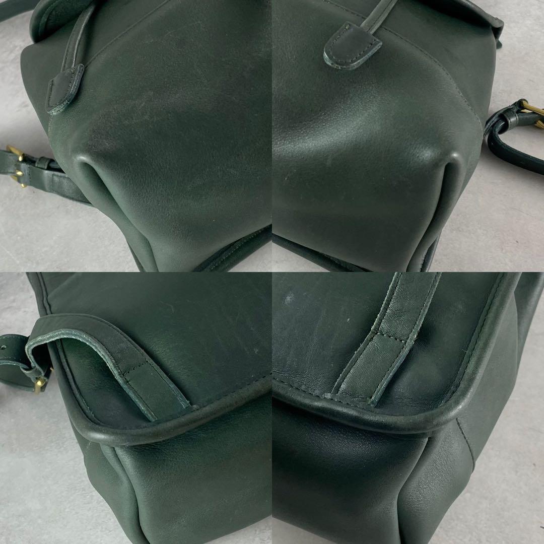 ✨稀少カラー✨オールドコーチ　リュック　バックパック　ターンロック　レザー　緑