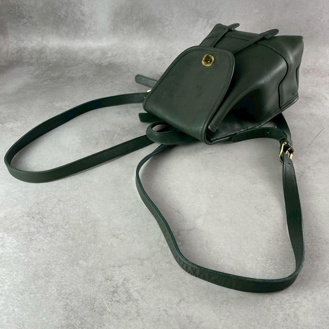 ✨稀少カラー✨オールドコーチ　リュック　バックパック　ターンロック　レザー　緑