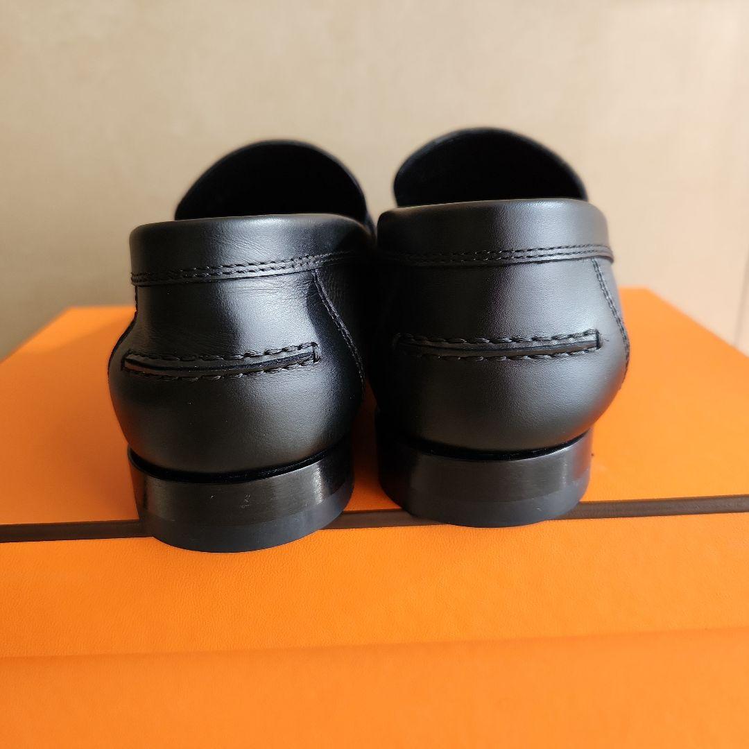 ★美品★HERMES モカシン《デスタン》36.5エプソン ノワール ブラック