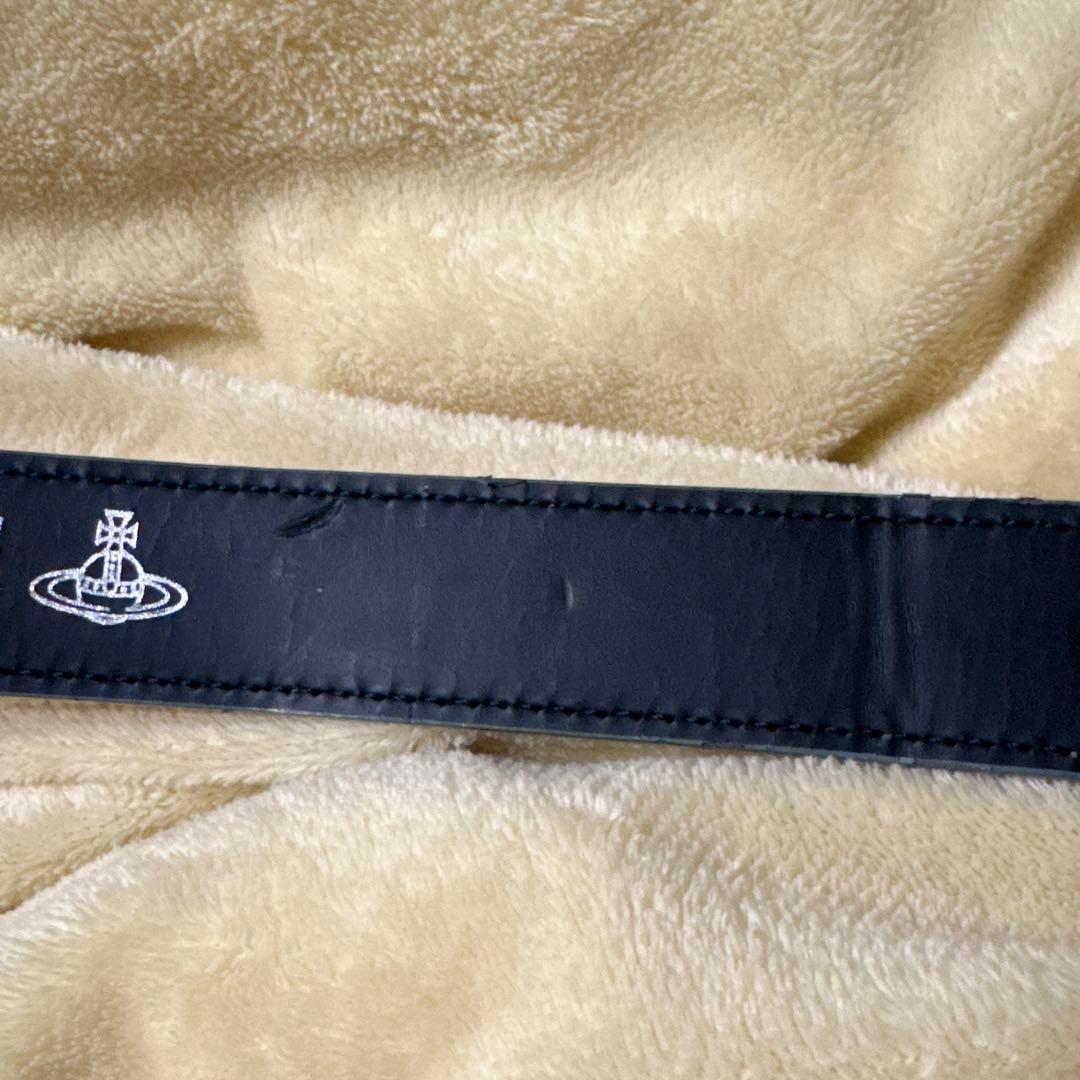 ヴィヴィアンウエストウッド ベルト オーブ スカル レザー オレンジ