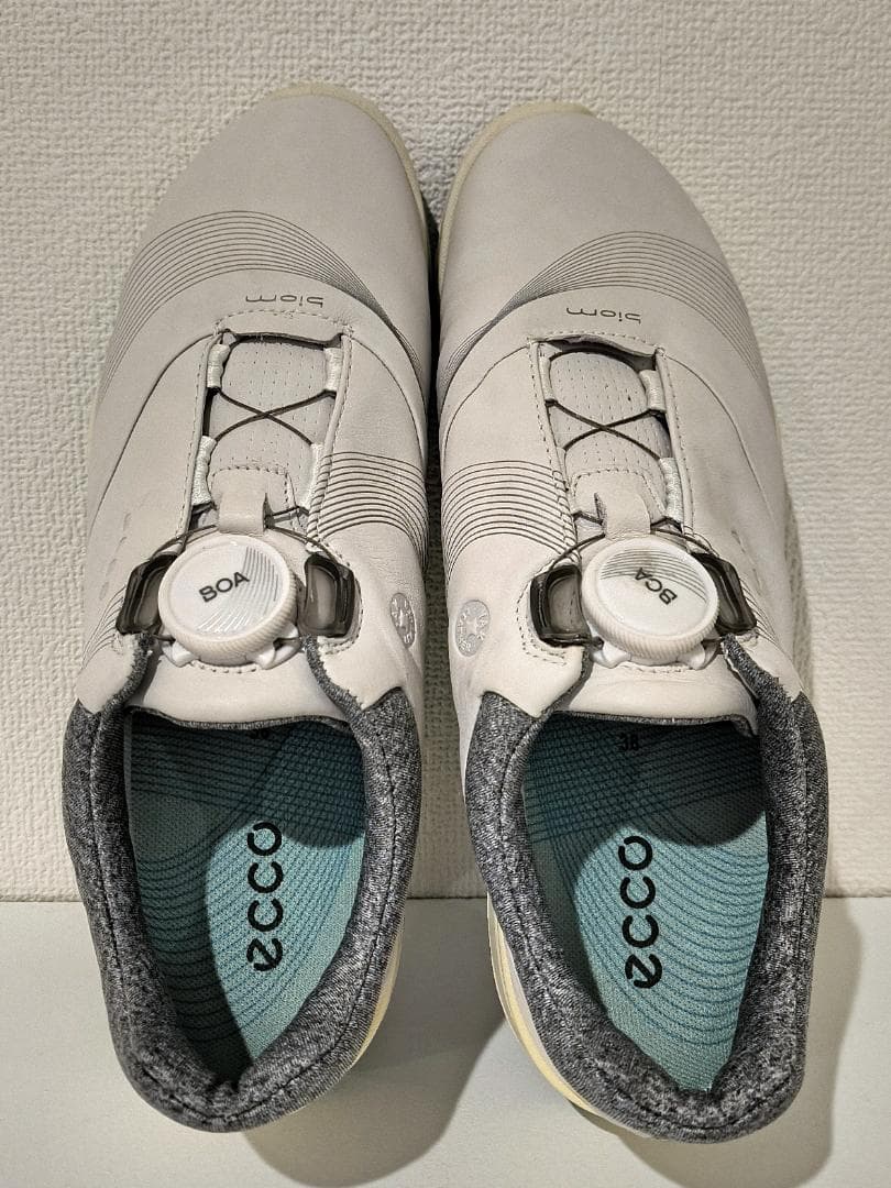 【美品】ECCO ウィメンズ GORE-TEXレザーゴルフシューズ 24cm