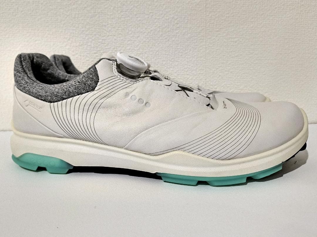 【美品】ECCO ウィメンズ GORE-TEXレザーゴルフシューズ 24cm