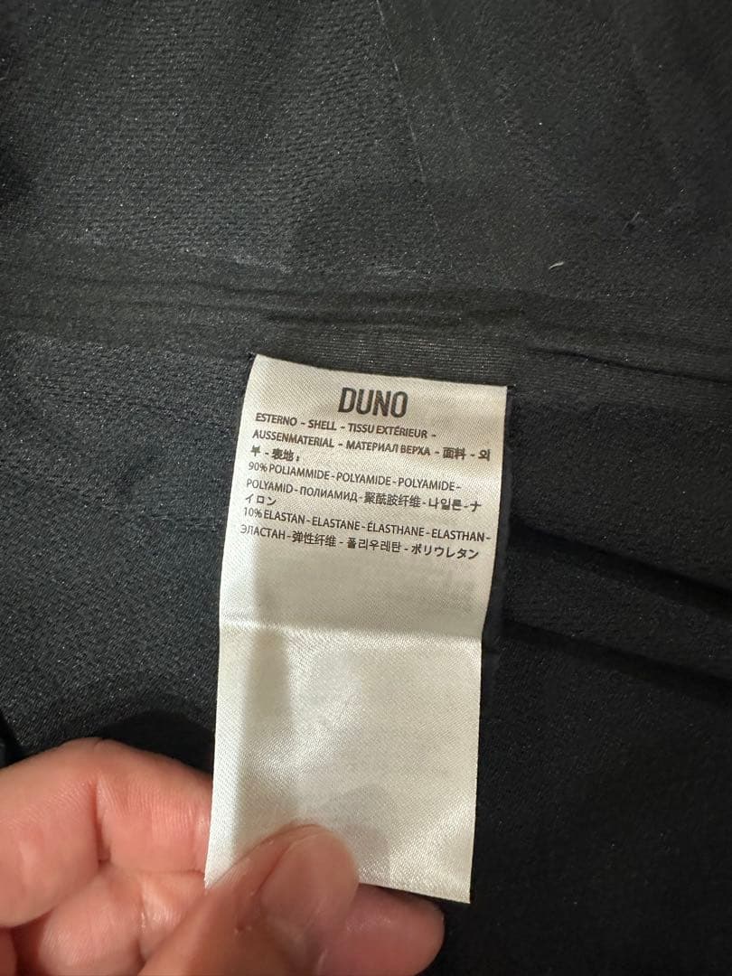 DUNO フード付きネイビーモッズコート　メンズ