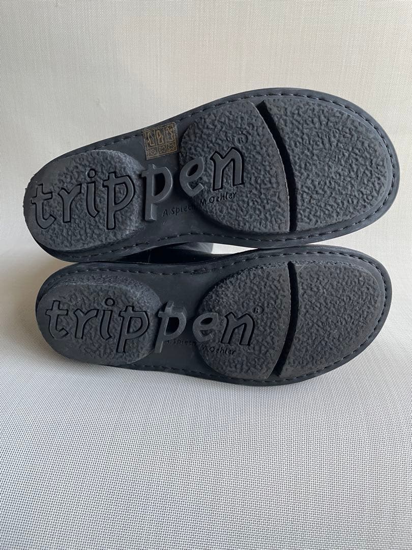 trippen ブラック レザー Mid-Boot