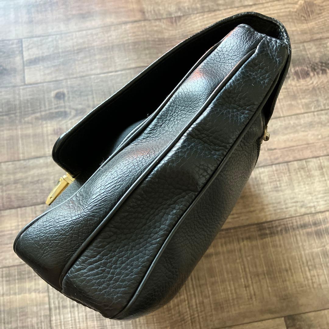 ブラックレザー ダンヒル　 ビジネスバッグ