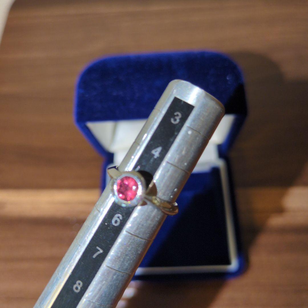 ぴ*の様 プラチナリング　ピンク石