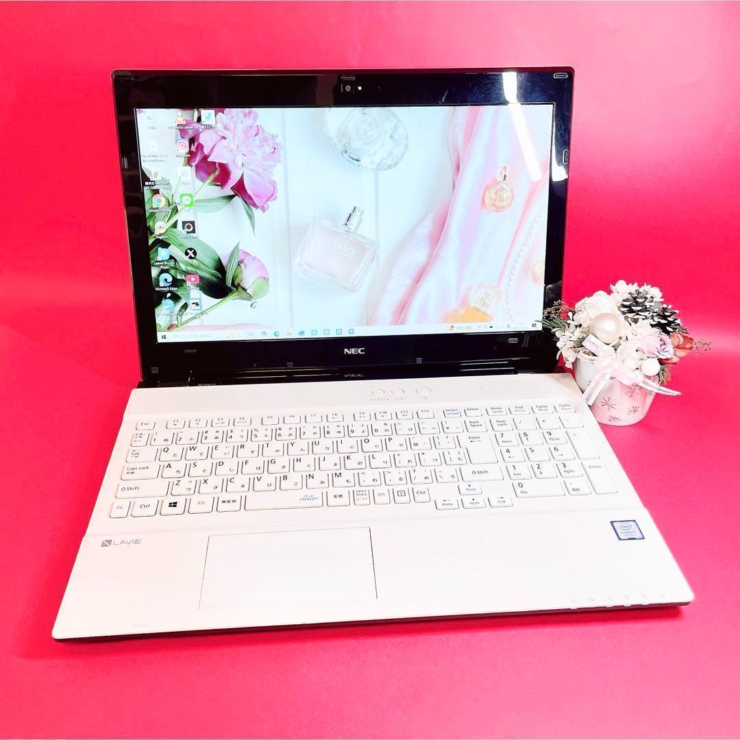 Corei7✨️ブルーレイ✨️大容量1TB可愛い白ノートパソコン✨️事務作業カメラ付き