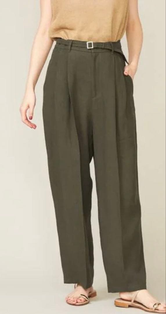 2点セット コンテ conte ペーパー ジャケット タックパンツ 辺見えみり