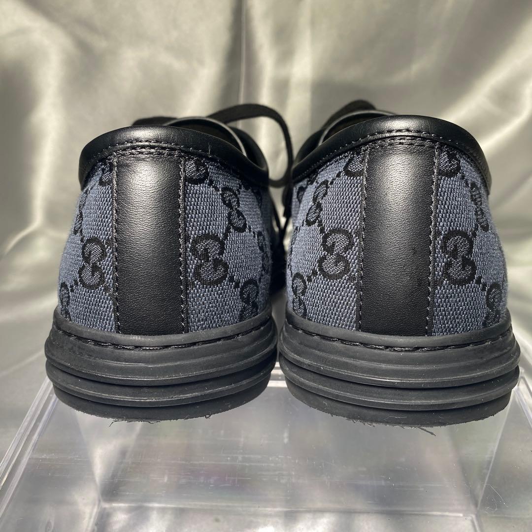 GUCCI グッチ　28cm スニーカー GGキャンバス ネイビー ブラック 黒