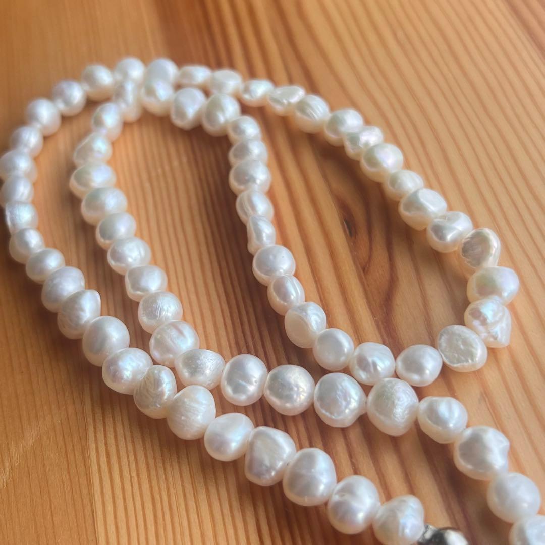 美品 COOTIE パールネックレス 50cm ホワイト