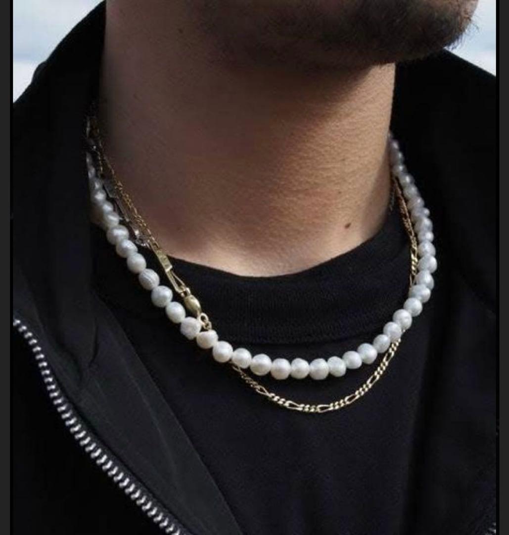 美品 COOTIE パールネックレス 50cm ホワイト