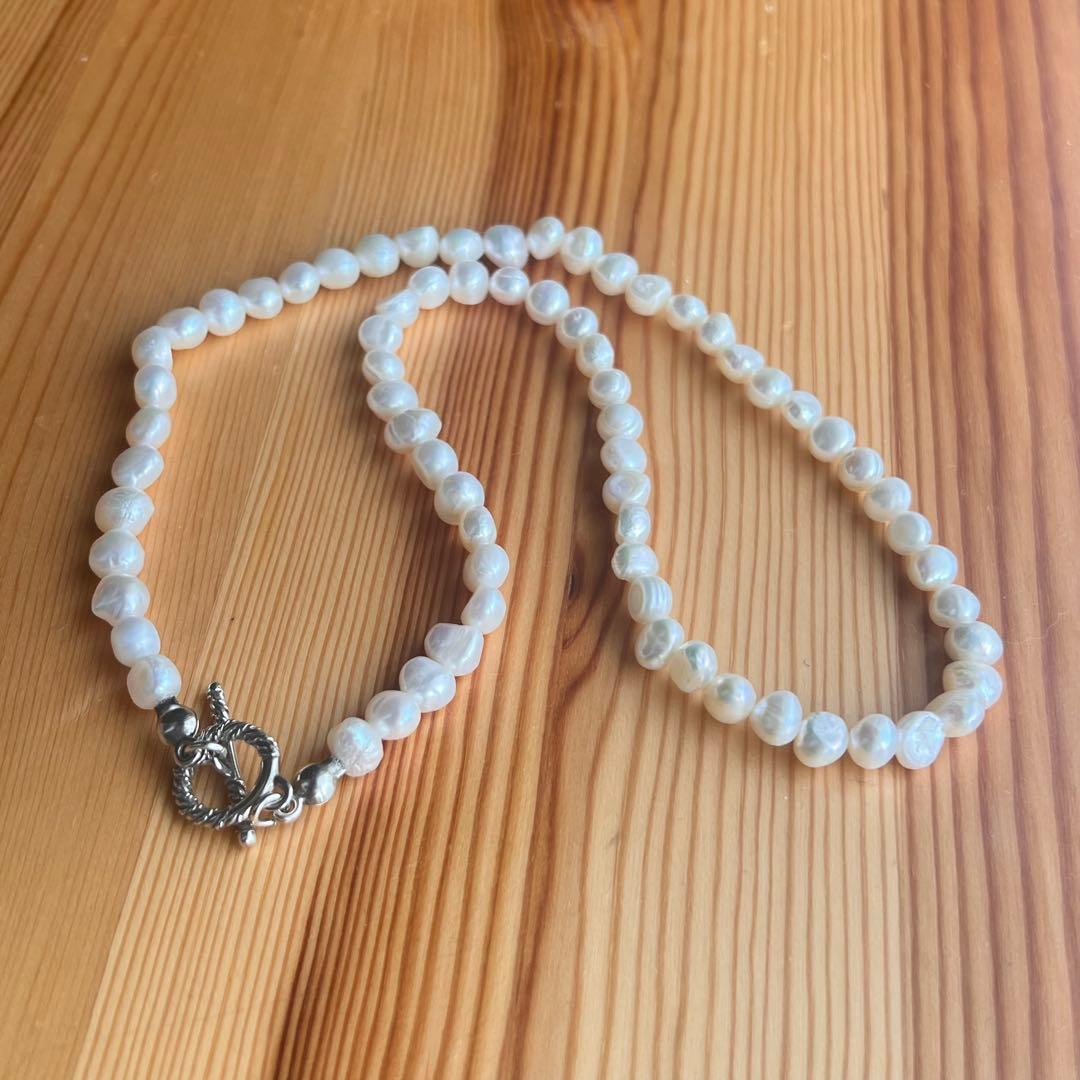 美品 COOTIE パールネックレス 50cm ホワイト