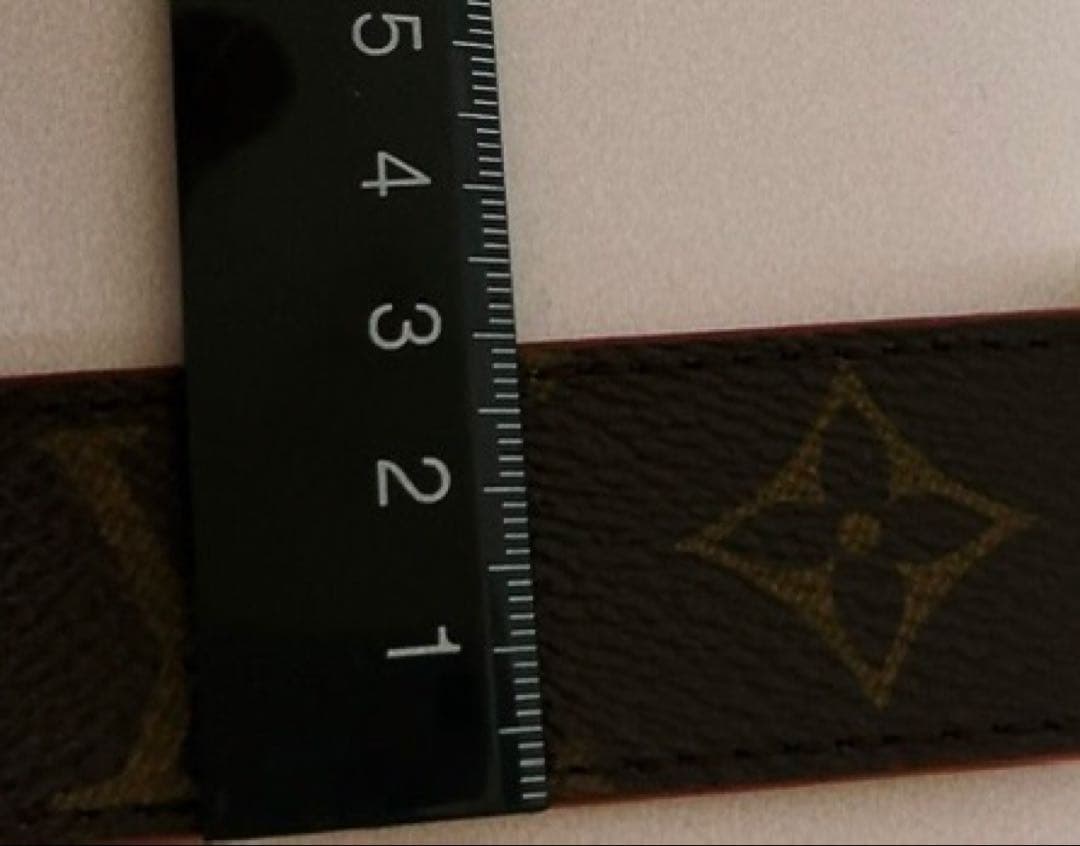 LOUIS VUITTON ベルト 茶×赤 モノグラム　リバーシブル　男女兼用