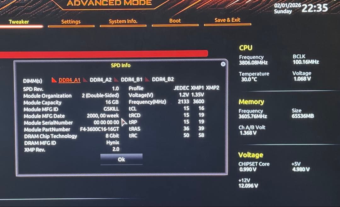 メモリー G.SKILL TRIDENT Z NEO DDR4 16x4 64GB