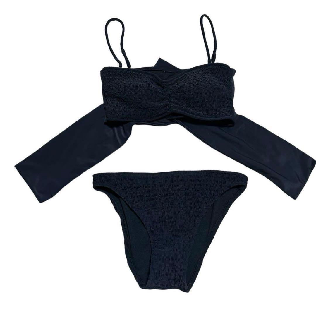 【美品】anuans シャーリングバックタイセットアップ