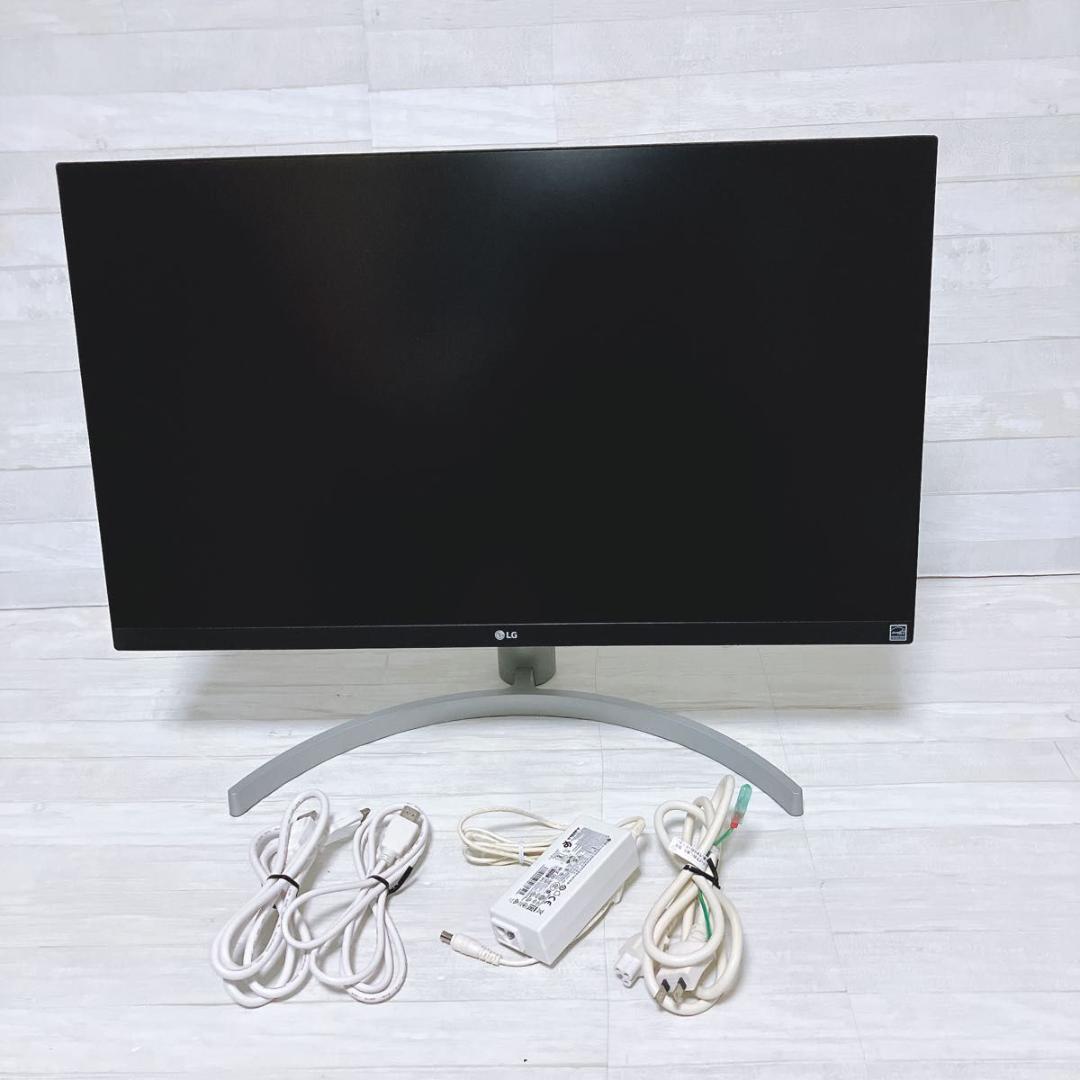 LG 27インチ 4Kモニター 27UL650 液晶ディスプレイ ホワイト 美品