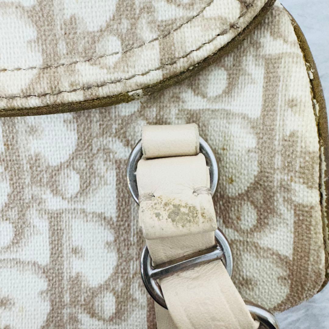 ✨Dior✨ディオール✨CD✨トロッター柄✨ベージュ✨リボン✨ハンドバッグ✨