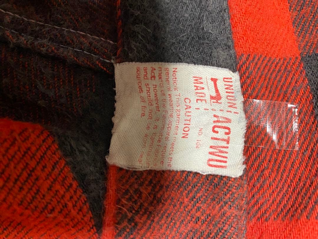 ★雰囲気抜群‼️神サイズ★80s USA製 FIVEBROTHER ヘビネル 赤黒