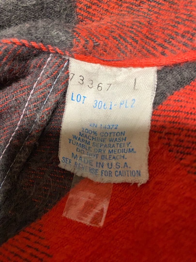 ★雰囲気抜群‼️神サイズ★80s USA製 FIVEBROTHER ヘビネル 赤黒