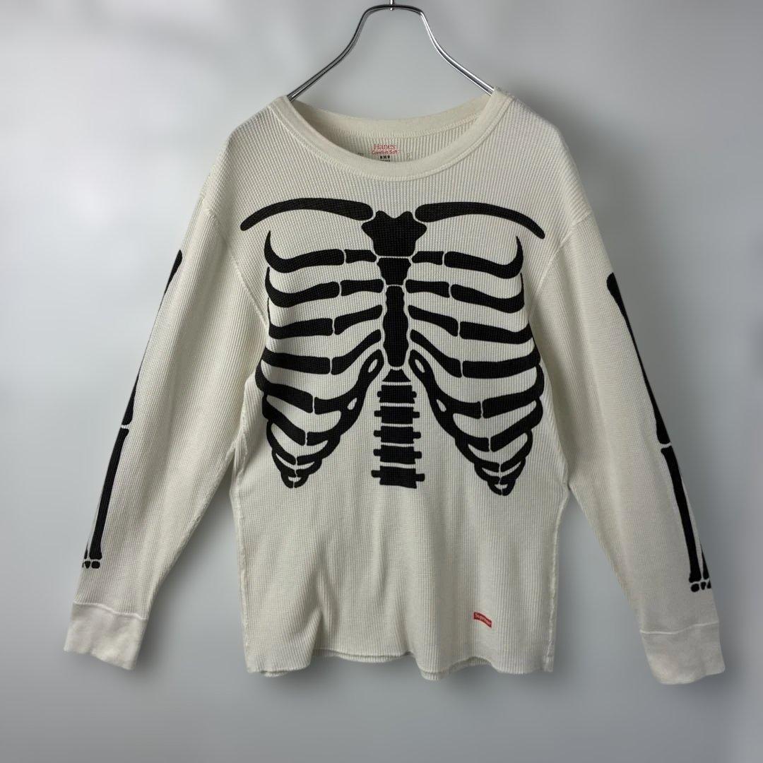 シュプリーム Hanes Bonesサーマル　ロンT 長袖Tシャツ　ボーン　骸骨