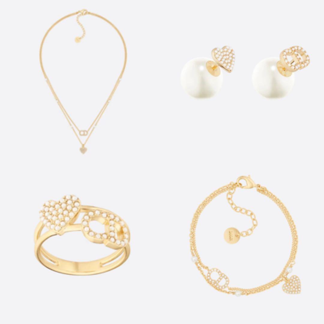 n*a様 【Dior】 CDロゴリング ハート パール ゴールド 指輪