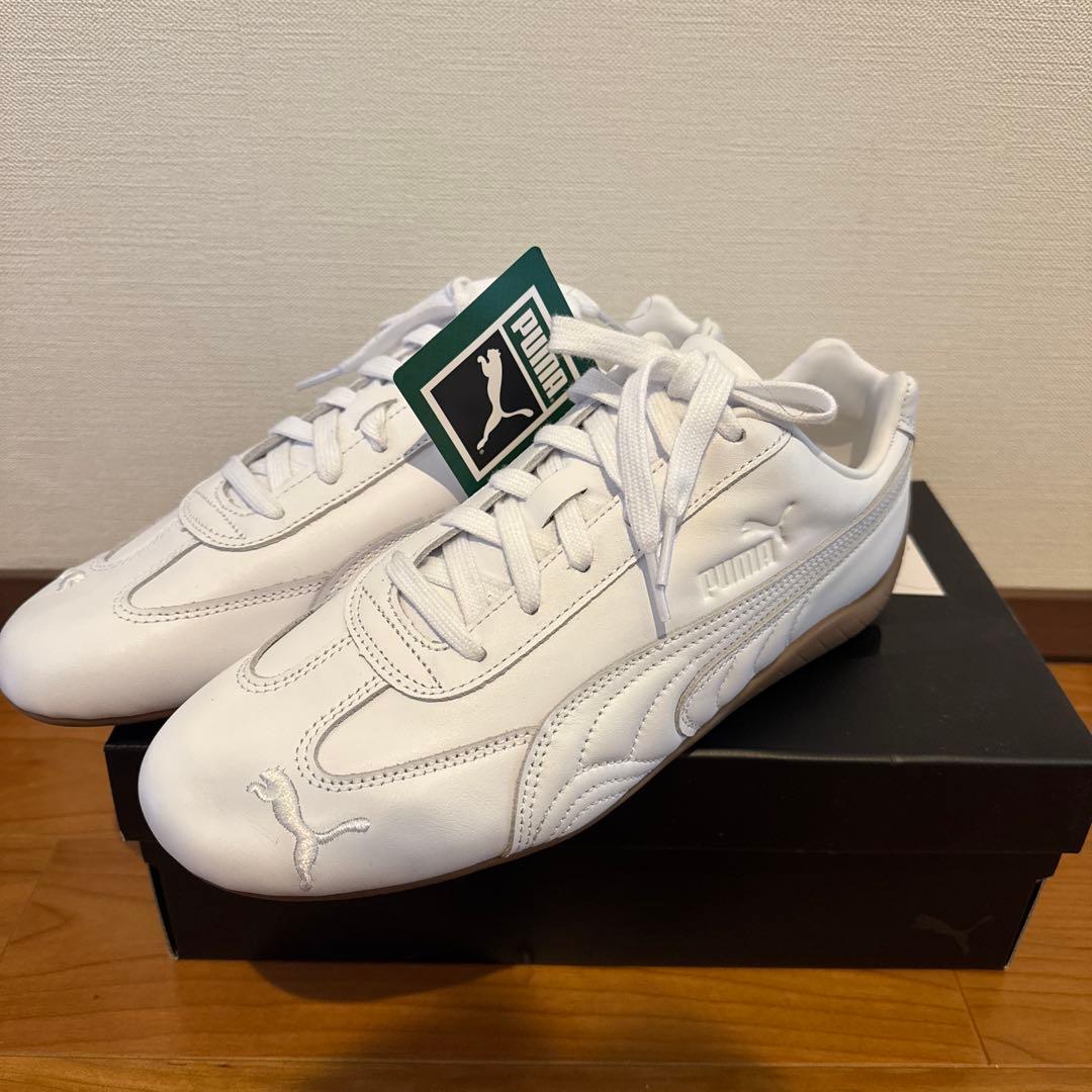 PUMA 27.5cmスピードキャットレザーホワイト スニーカー