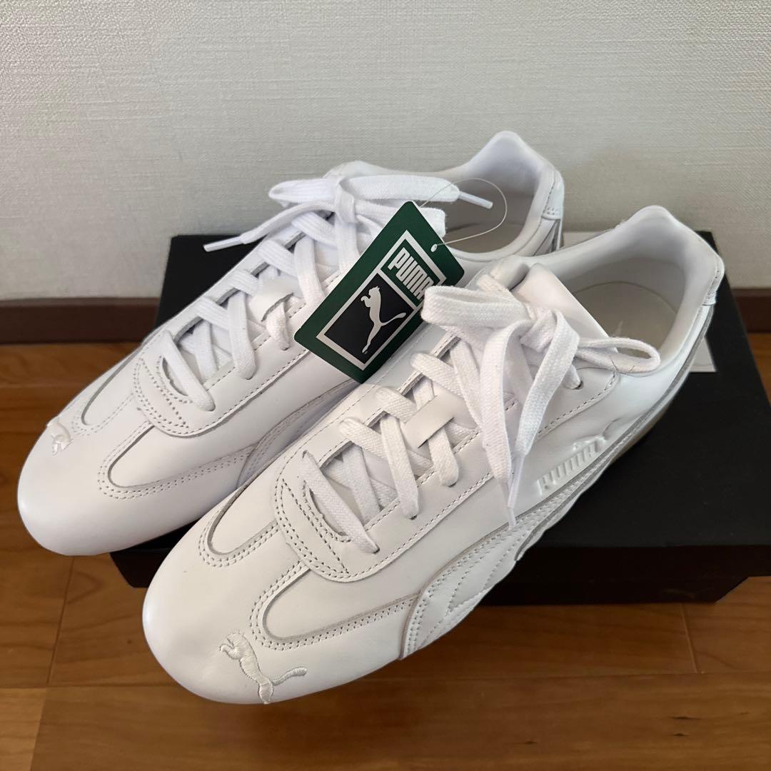 PUMA 27.5cmスピードキャットレザーホワイト スニーカー