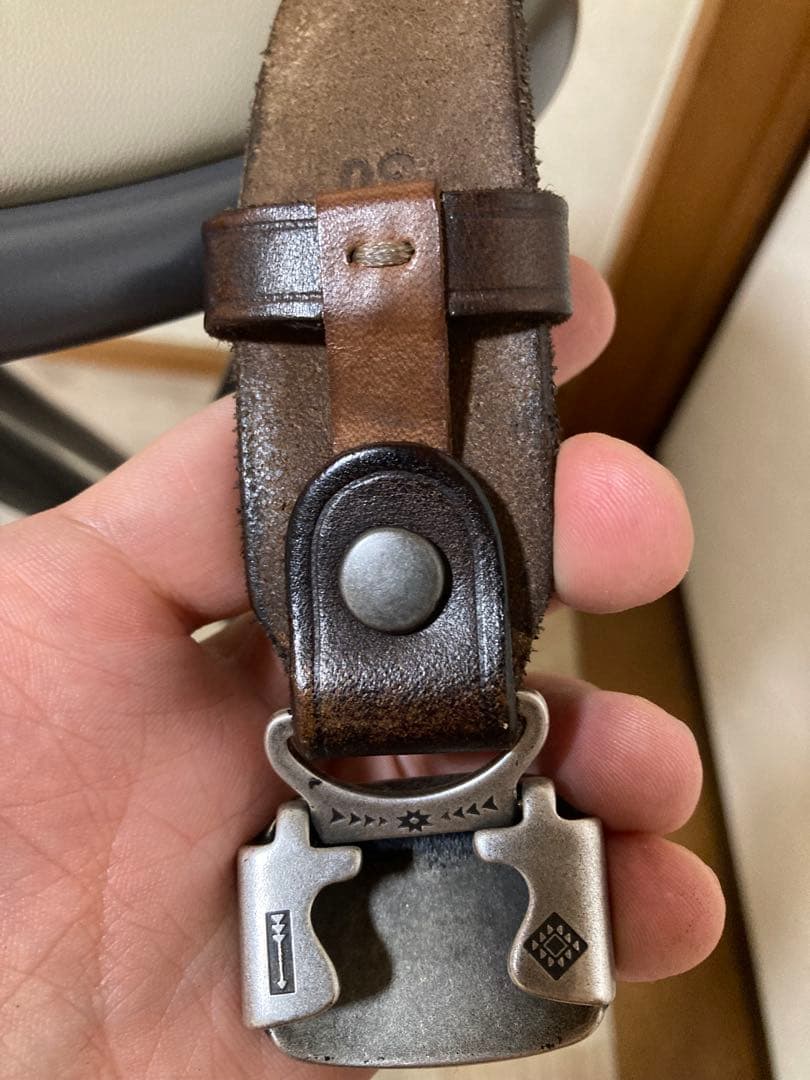 RRL ダブルアールエル レザーベルト USA製 サイズ30 ブラウン