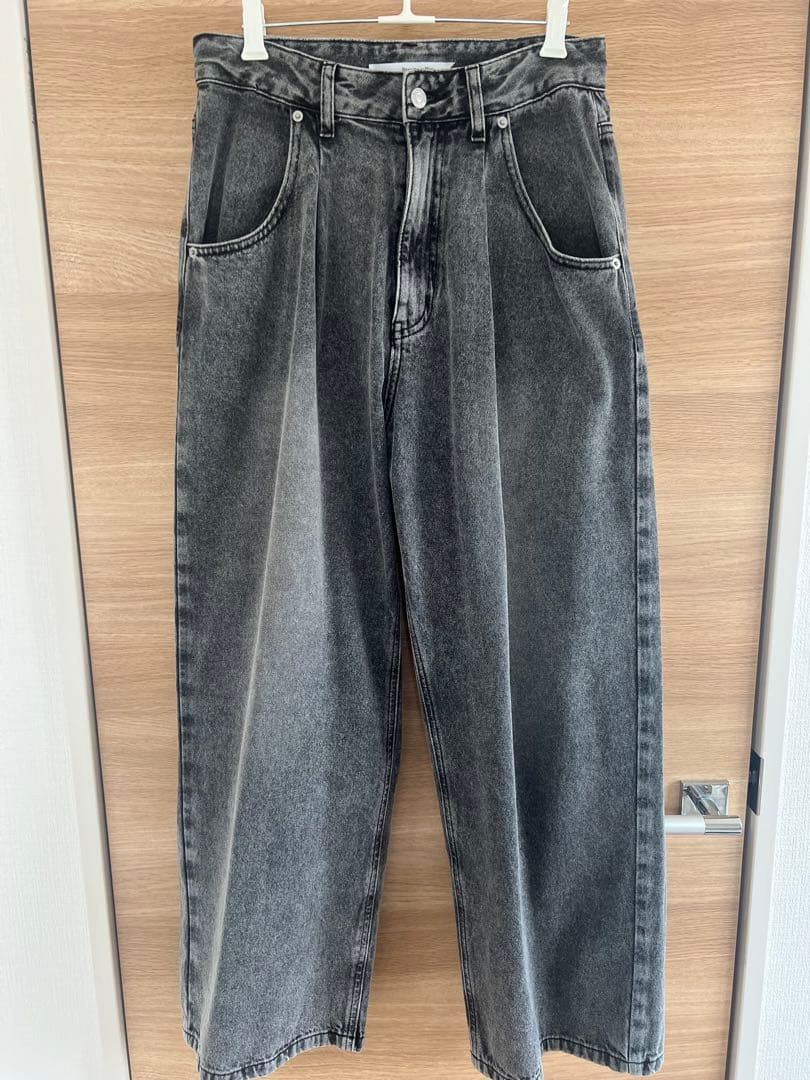 dignite collier タックワイドデニム　グレー38