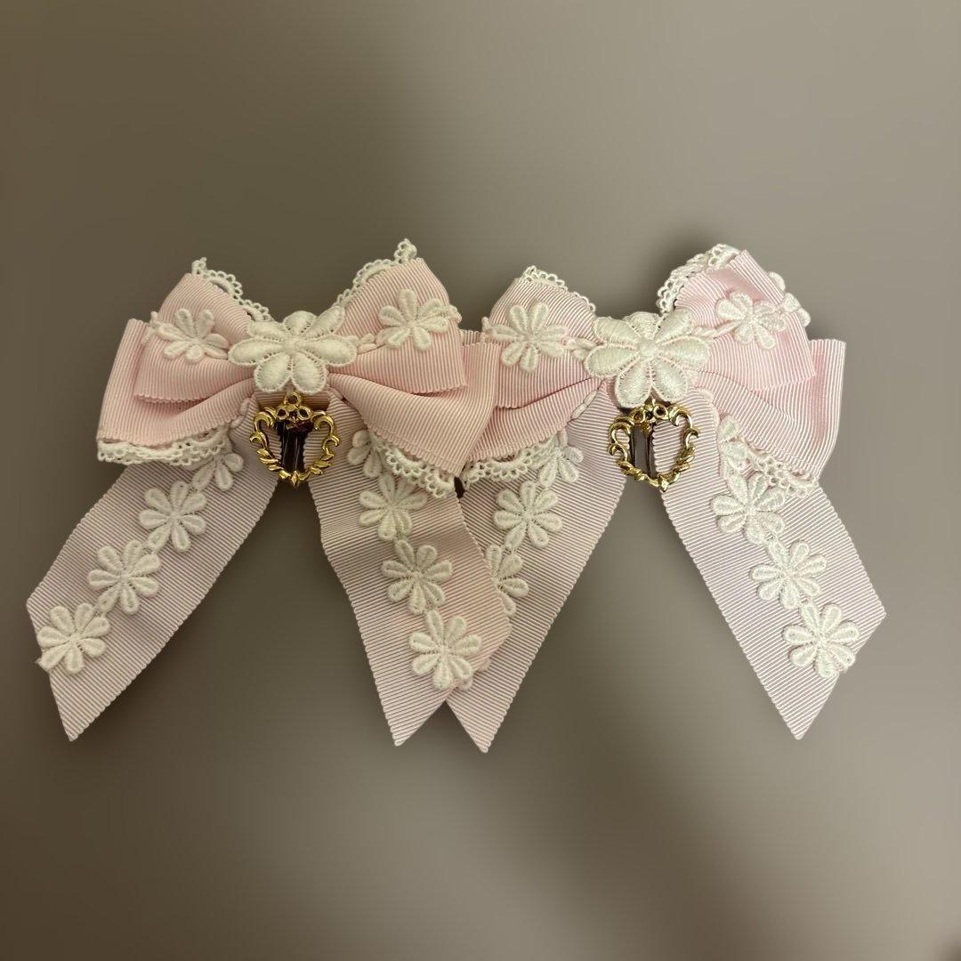 BABY マーガレットのprésageギンガムジャンパースカート　ヘアクリップ付