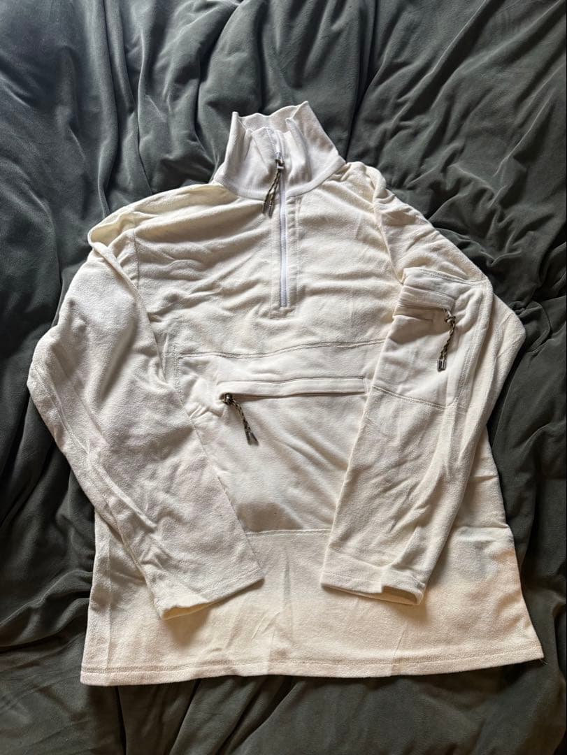 LOEWE Paula's クリームホワイト ハーフジップパイルカットソー