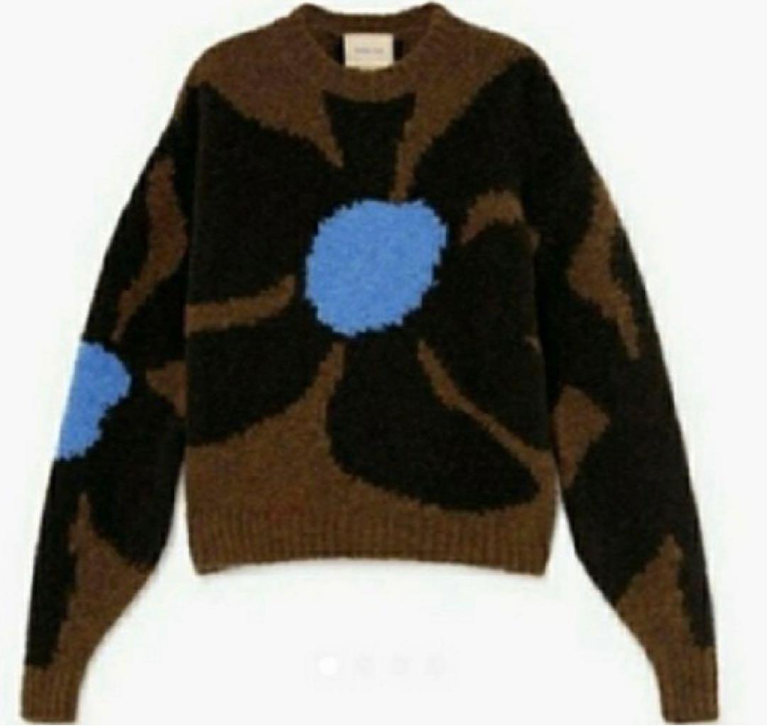 paloma-wool フラワーモチーフ セーターブラウン