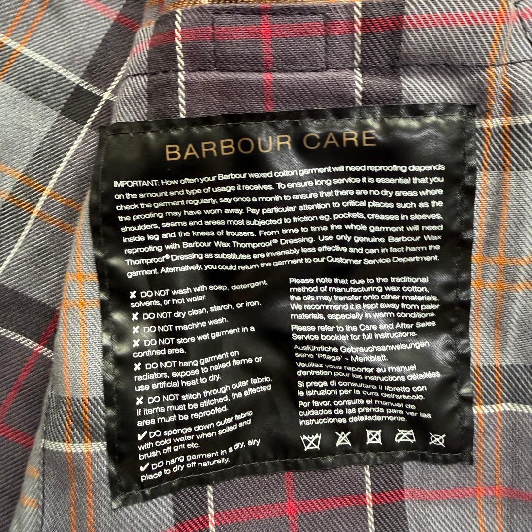 近年美品　バブアー　スリムビデイル　ワックスジャケット　ブラック　袖リブ　36
