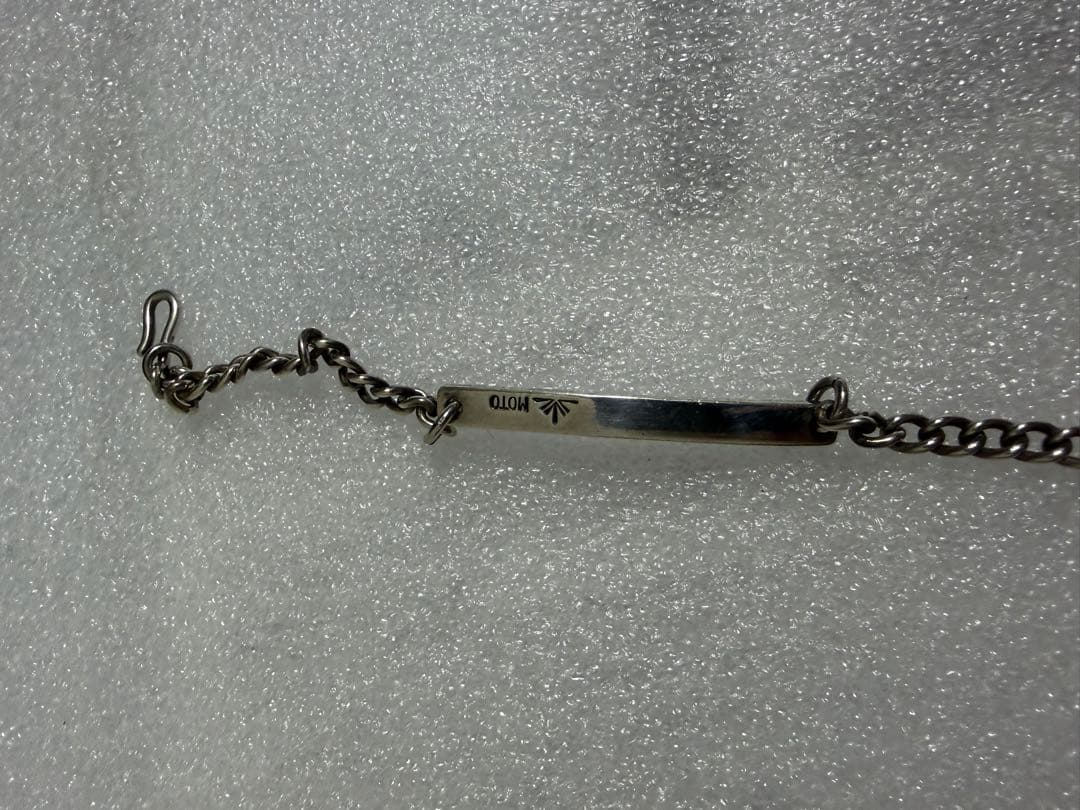 MOTO モト シルバー 925 ブレスレット プレート バングル