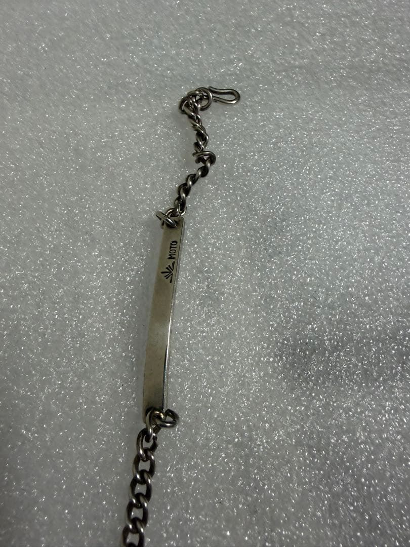 MOTO モト シルバー 925 ブレスレット プレート バングル