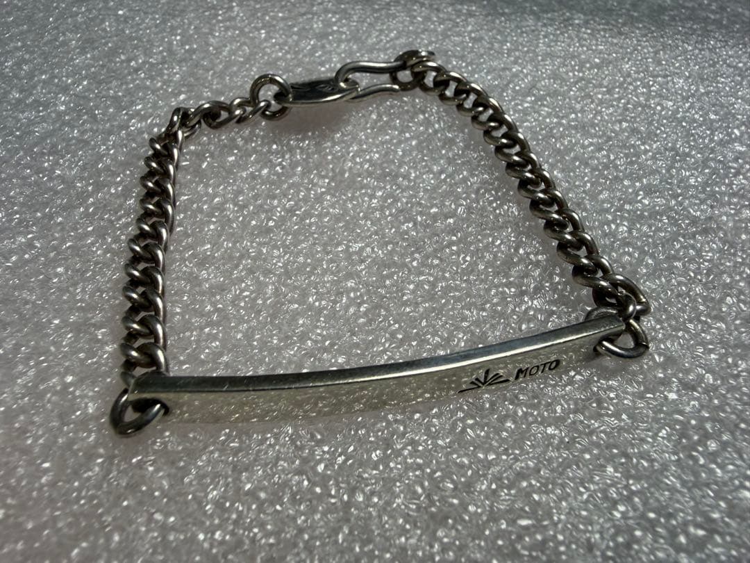 MOTO モト シルバー 925 ブレスレット プレート バングル