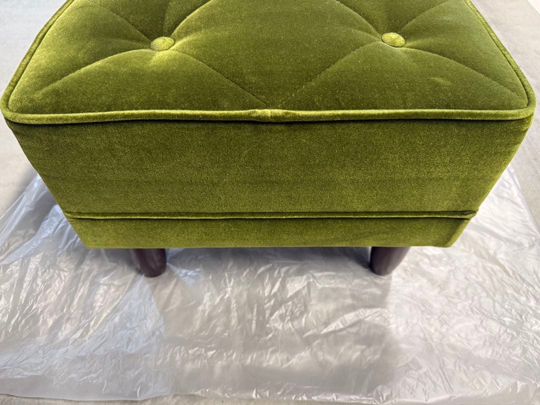 カリモク 60 オットマン karimoku モケットグリーン X36206