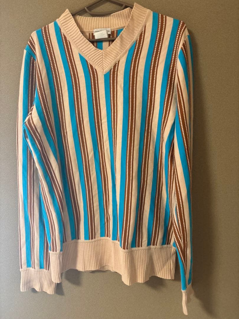 DRIES VAN NOTEN ストライプ Vネック ニット セーター M